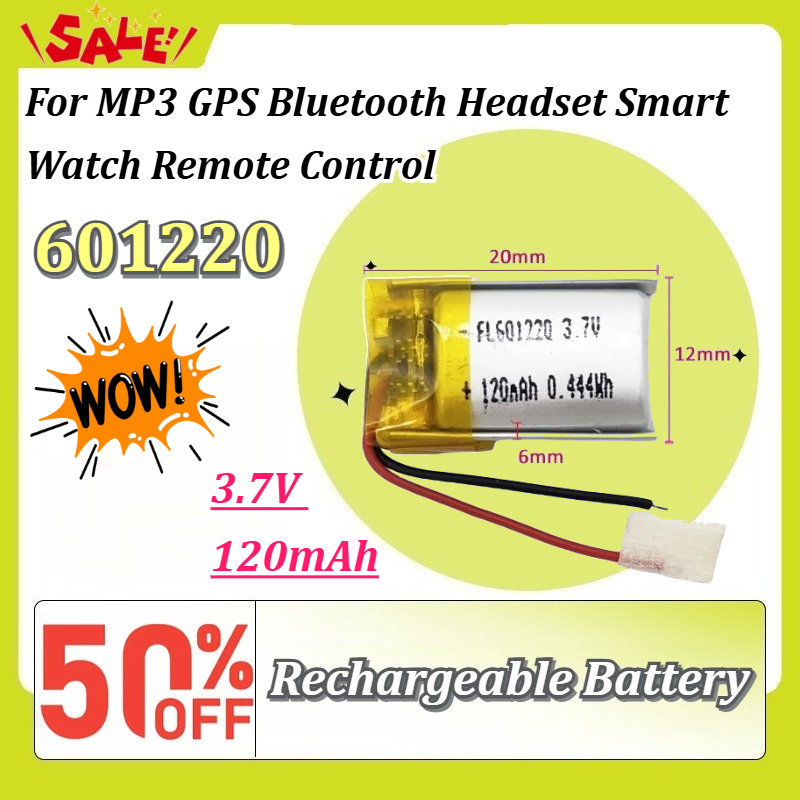 Smartwatch Headset - Batterie de remplacement Li-Po Rechargeable, 3.7V,