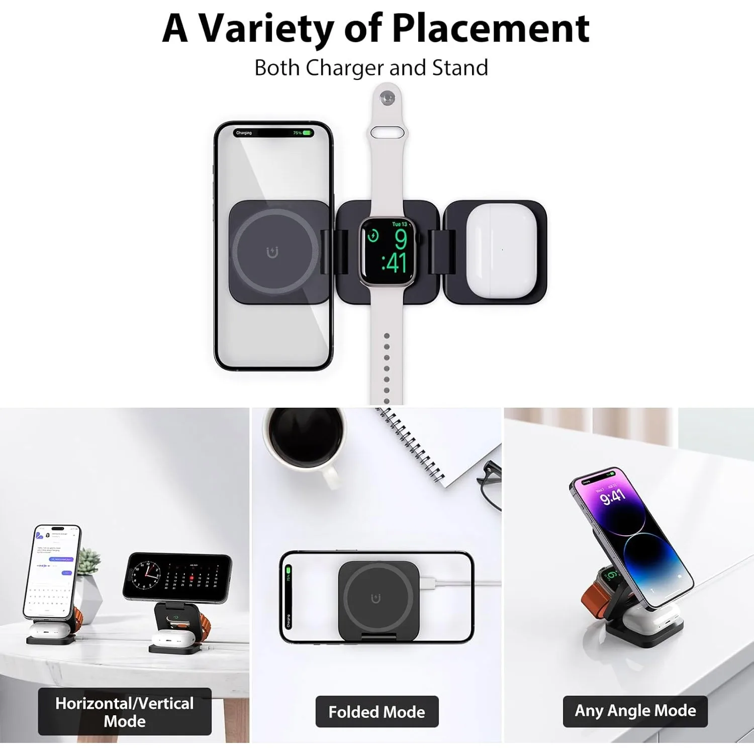 Chargeur sans fil rapide pliab - Watch Charger Cable avis et prix
