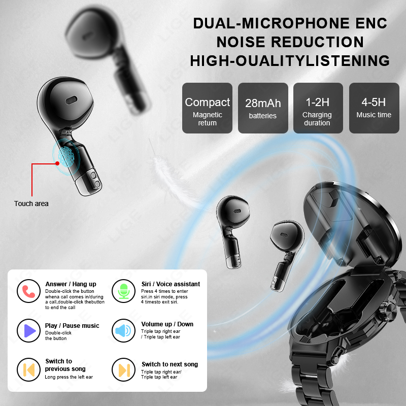 Montre connectée LIGE pour hom - Smartwatch Headset avis et prix