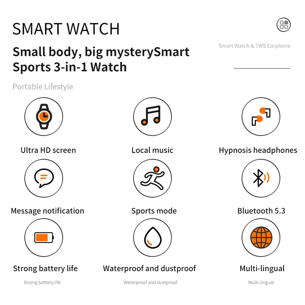 Montre connectée TWS Bluetooth - Smartwatch Headset avis et prix